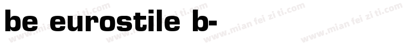 be eurostile b字体转换